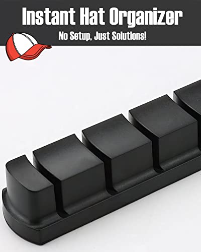 Brateaya Baseball Cap Storage Organizer - 6-Tier Ball Cap Stand, Fitted Hat Rack, Easy Access & Replacement, Sleek Black Design #TOP3