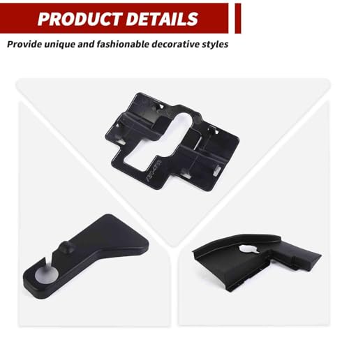 Image of Engine Wire Dust Cover Engine Hood Lock Cover Coolant Pot Cap Windshield Washer Tank Engine Hood Cover Kit Compatible with Dodge Charger 2011-2023 4PCS,Black