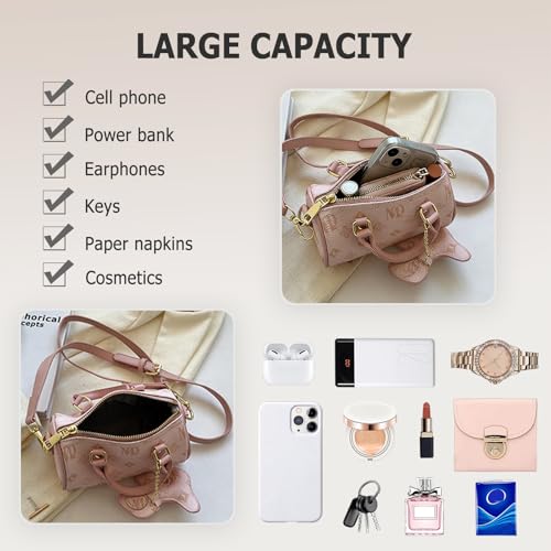 Bolso de mujer con diseño de perro y correa cruzada miniatura 4
