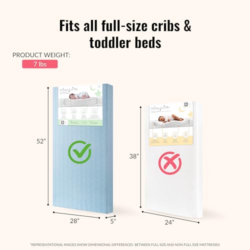 Image of Dream On Me 2-in-1 Little Lullaby Baby Crib Mattress, GREENGUARD Gold