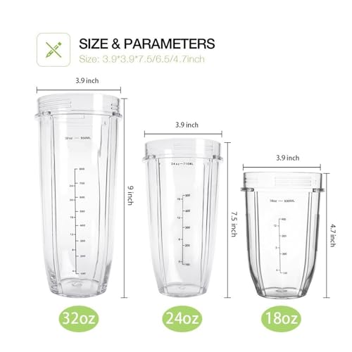 Repuesto Vaso para Licuadora Compatible Ninja 24oz/32oz miniatura 4