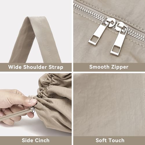 Image of Hobo Bags for Women, Large Crescent Bag for Women Purses and Handbags, Lightweight Satchel Shoulder Bag with Side Drawstring