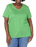 Just My Size Women's Plus-Size Cool DRI Short Sleeve V-Neck Tee
