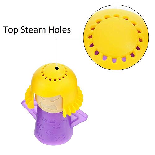 Angry Mama Mikrowellenreiniger, Mikrowellen Dampfreiniger, Angry Mom Dampfer Reinigen von Rohflecken leicht in Minuten, Dampfreinigen und Desinfizieren mit Essig und Wasser für die Küche