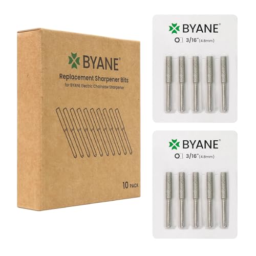 Byane Diamond Chainsaw Sharpening Bits for Carbide Chain - 3/16 (4.8mm)