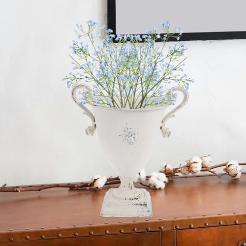 Vase en fer blanc jojofuny rétro et léger pour fleurs séchées