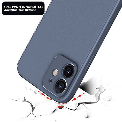 Image of Back Case Cover for iPhone 12 Mini Back Cover Case Camera Protection Soft Liquid Silicone Protective Back Cover Designed for iPhone 12 Mini (Gray)