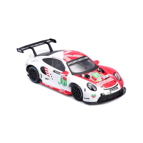 Bburago Porsche 911 RSR LeMans escala 1:43 Rojo miniatura 6