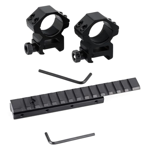 Rail de conversion 11mm en 21mm profil moyen avec anneaux de 1 pouce haute stabilité