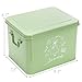 ZOOFOX Sewing Organizer for Sewing Supplies, Metal Sewing Box with Removable Tray and Reinforced Handles, Vintage Sewing Basket for Accessories Storage, Mother Birthday Mother's Day Gifts