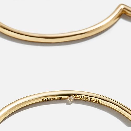 Disney Mickey Mouse Outline Gold-Plated Hoop Earrings - Simple Mickey Mouse Silhouette Hoop Earrings, Gold-Plated Earrings for Women, Disney Jewelry and Accessories, Women’s Fashion Jewelry2