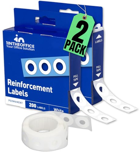 Autocollants transparents pour perforation de trou de reliure, idéaux pour les cours