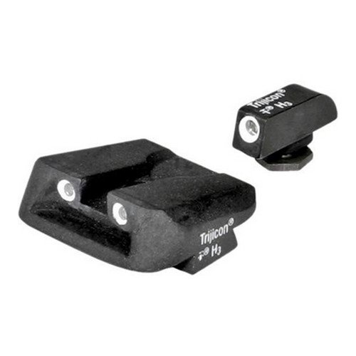 Trijicon Bright & Tough Night Sight Set with Novak Style Rear Sights for Glock Pistols