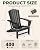 BRIOPAWS Adirondack-Chairs-Set of 2 | Fire Pit Chair | Oversized | HDPE Plastic | Weather Resistant | for Deck Outdoor Poolside Campfire | Black