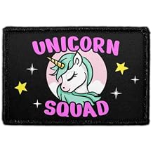 Unicorn Stars Squad | Hook and Loop Attach for Hats, Jeans, Vest, Coat | 2x3 in | by Pull Patch