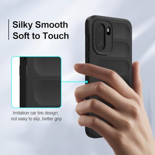 Image of ShieldTech AirGuard Series Back Cover Case for OnePlus 15R | Microfiber Lining | Airbag Cushion Drop Protection | Shockproof Silicone Back Cover Case | Anti Slip Grip - Black for OnePlus 15R