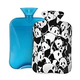 Wärmflasche mit Bezug, 2 l PVC-Wärmbeutel mit weichem Bezug, wiederverwendbares Heizkissen zur...