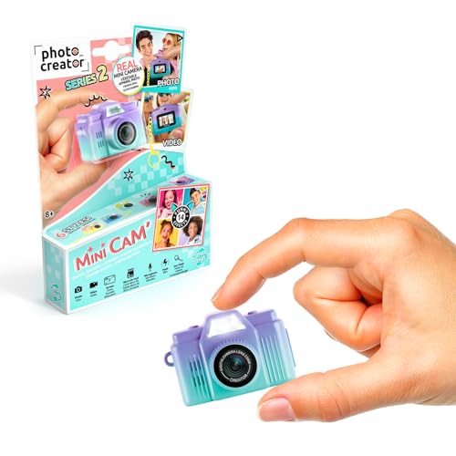 Canal Toys Photo Creator – Mini Appareil Photo Enfant Violet & Bleu – Photo & Vidéo Numérique, 14 Filtres, Flash, Micro et Porte-clés – Caméra Enfant...