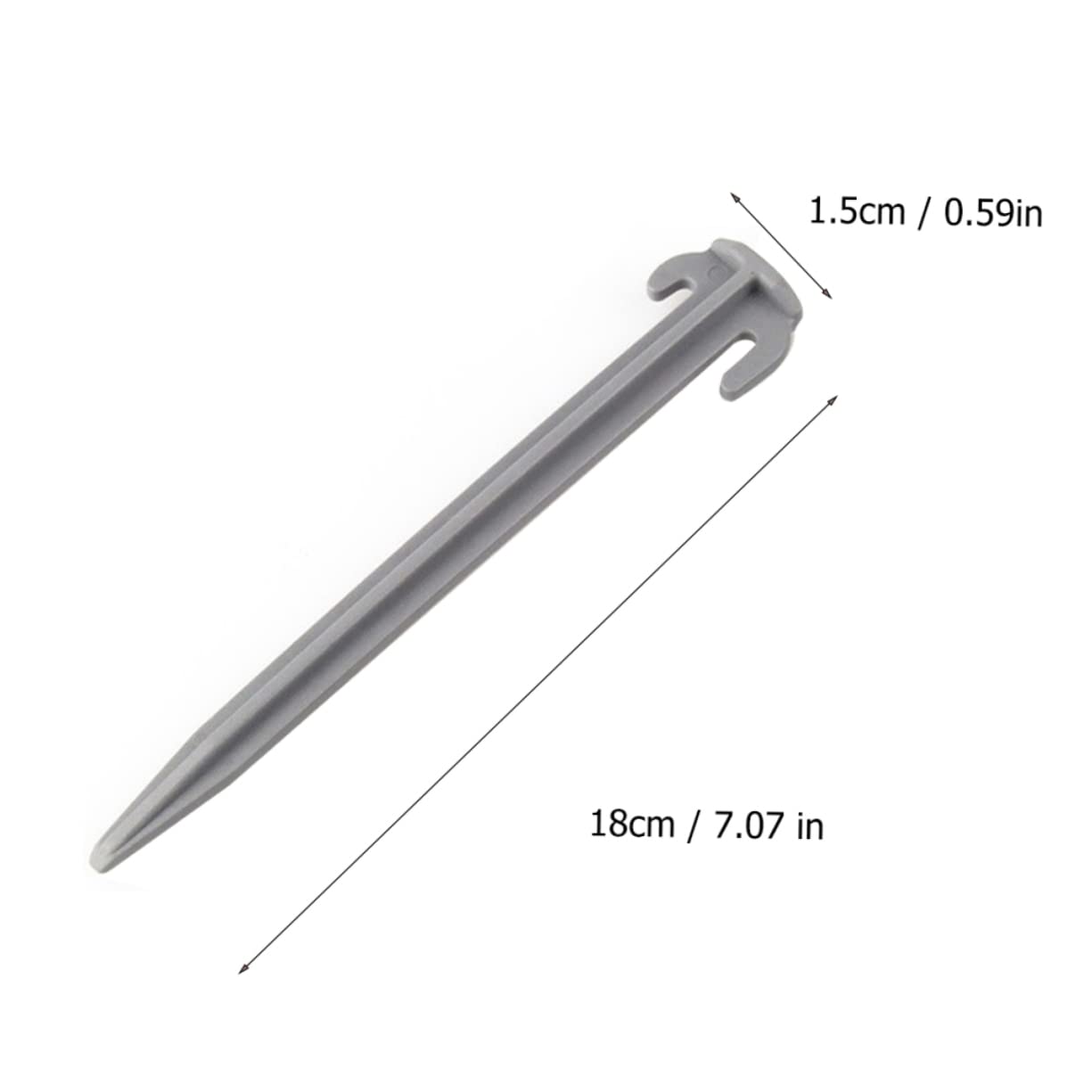 KOMBIUDA 5pcs High Strength Plastic Tent Pegs for Camping Windproof Ground Stakes for Outdoor Use Durable Non Rust Tent Nails for Grass Beach and Awning Anchoring