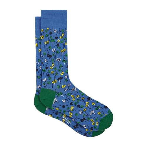 PS Paul Smith Men's Wild Flower Socks, Turquoise, One Size