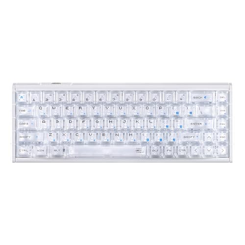 Image of ATK RS6+ 65% Wired Mechanical Gaming Keyboard, Aluminum Magnetic Switch, 8K Polling Rate, 0.08ms Ultra-Low Latency, 5-Layer Acoustic Padding, RGB Backlit, for PC Mac - White Samurai