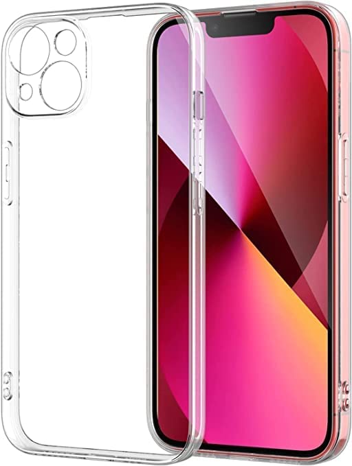 Image of NISHTECH for iPhone 13 Premium Hybrid Transparent Soft Slim Dust Proof Back Case Cover Silicone with Camera Protection
