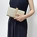 Aovtero Evening Bag Clutch Purses Women Wedding Party Bridal Handbag with Chain (Sequins-Gold)
