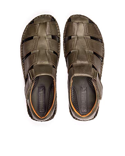 Image of PIKOLINOS Tarifa 06J-5433 Men's Sandals - Premium Calfskin Leather - Cushioned Insole, Hook & Loop Closure, Lightweight Sole - Spring and Summer Style and Comfort-Olmo 11-11.5 M US