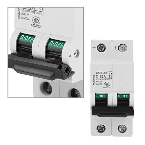 Dc 250V 2P Low-Voltage Miniature Circuit Breaker Switch Din Rail Installation Electrical Box For Solar Panels Grid System(25A) #TOP2