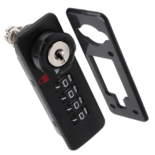 MUCKLILY Serrure Mécanique à Code 4 Chiffres en ABS Noir pour Armoire de Bureau Serrure à Combinaison Sécurisée Verrouillage pour Meuble de Rangement...