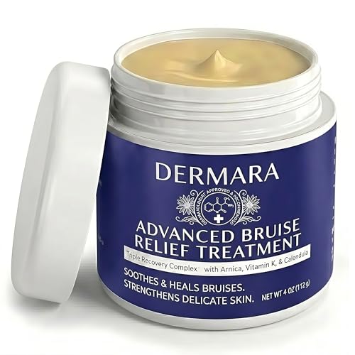Stadsweg Dermara Bruise Cream - Bruise Repair & Skin Arnica Bruise Cream for Thin Skin Seniors Vitamin K C and E Skin Renewal 4 Oz