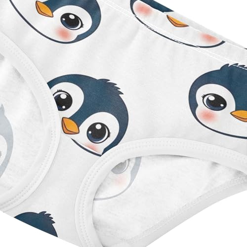 Toddler Underwear Floral 2t Cotton Cute Panties Girl Florals Briefs Undies Kids Cute Cartoon Penguins White4