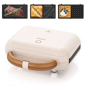 Arendo - Waffeleisen Belgische Waffel doppelt - 3in1 Sandwichmaker Kontaktgrill mit abnehmbaren Platten - 2 Zonen - mit Antihaftbeschichtung - BPA frei - Temperaturkontrolle – Sandwichtoaster