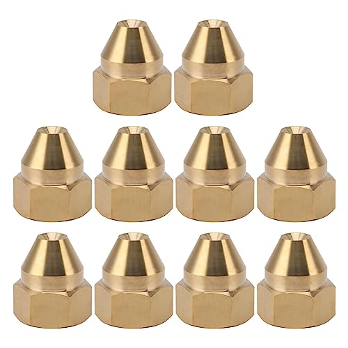 Lybunair 10PCS Brass Misting Nozzles, High Pressure Resistant, Fine Spray for Cooling System and Plant Irrigation (G1/2 Inch)