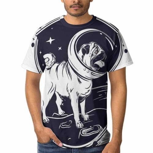 T-Shirt Carlin de l'Espace Homme Ne Se Déforme Pas Finition Col Rond