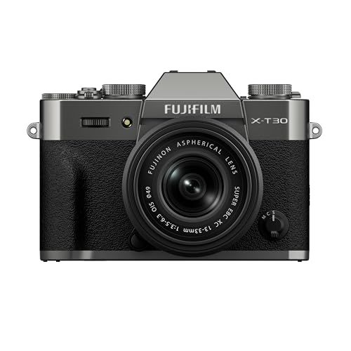 Fujifilm X-T30 III Fotocamera Digitale Mirrorless 26MP, KIT XC13-33mmF3.5-6.3 OIS, Sensore APS-C X-Trans CMOS 4, Filmati 6.2K 30p, Mirino EVF, Schermo LCD 3' orientabile, Antracite