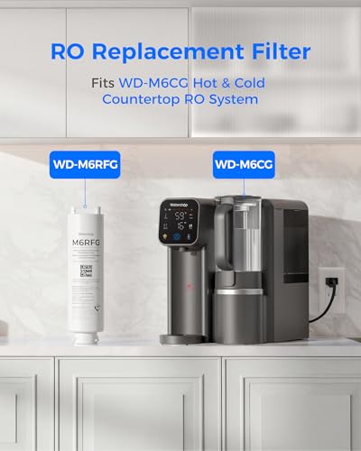 Image of Waterdrop M6CG Countertop Reverse Osmosis System Bundle with M6RFG Replacement Filter, Hot & Cold RO Water Filter, 8-Stage Mineralization, NSF /ANSI 58 & 372 Certified, 3:1 Pure to Drain