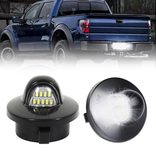 VANKUB LED License Plate Light for Fo-rd F150 F250 F350 F450 F550 Superduty Bronco Excursion Ranger Expedition Explorer Pickup Truck, F150 Bronco Ranger Led Rear Tag Lamp, 6000K White Lights, 2 PCS