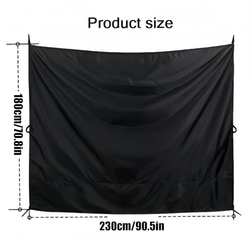 Cortinas para coche con cortina lateral grande y cubrepuerta trasero reutilizable de 229x183 cm