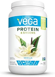 Vega Protein & Greens Vanilla (25 Servings, 26.8 Ounce) - Plant Based Protein