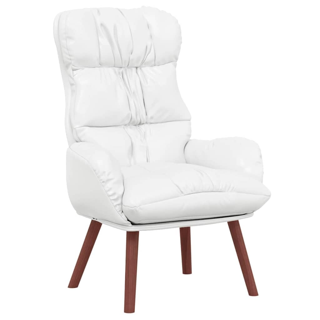 vidaXL Sessel Weiß 69 x 74 x 93 cm Kunstleder, Moderne Sessel, bequeme Polsterung, strapazierfähiges Kunstleder für Wohnzimmer, Büro