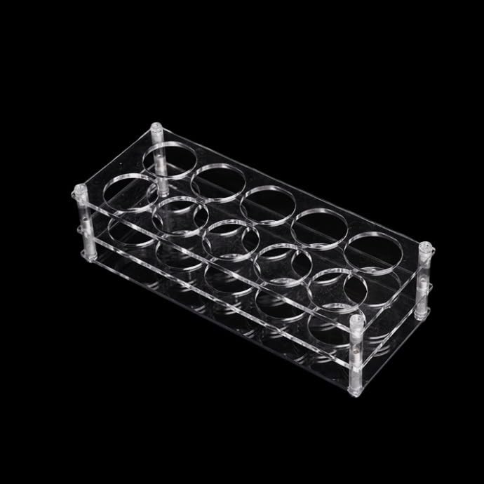 Plexiglass Rack for Centrifuge Tube 100ml Plexiglass Stand Place 10 Tubes Transparent Test Tube Holder Diameter 40mm