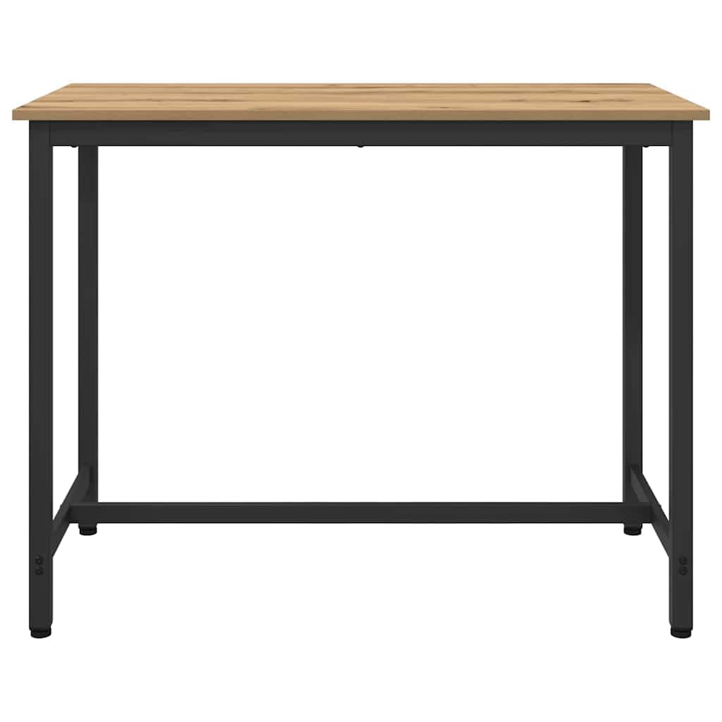 Scrivania 100 x 50 cm, tavolo in rovere Artisan con struttura in acciaio regolabile in altezza, tavolo rettangolare in legno per posto di lavoro, soggiorno o camera da letto, superficie