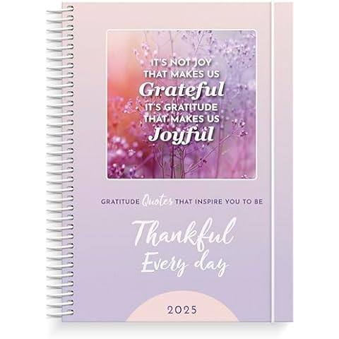 Burde Planner 2025 | Thankful every day | Weekly & Daily Planner | Spiralbound | December 2024 to January 2026 | Hardcover Cover