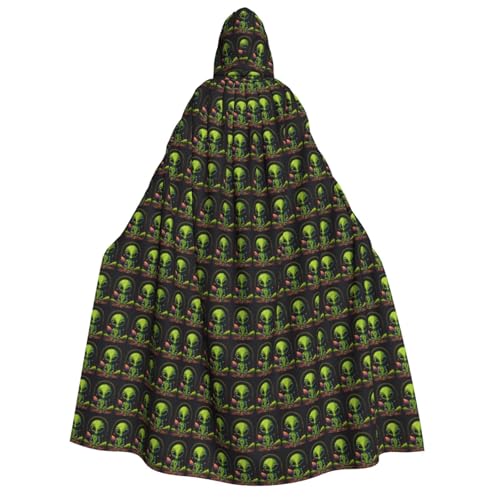 Cape extraterrestre vert 190 cm : la solution parfaite pour votre cosplay