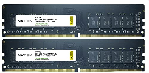 NVTEK 64GB (2x32GB) DDR4-2666 PC4-21300 ECC UDIMM fXNgbv PC RAM AbvO[h
