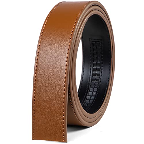 Image of Founders & C Mens Leather Ratchet Belt Strap Only 1 3 /8 inch Without Buckle,Replacement Strap Suitable for 40MM Slide Buckle