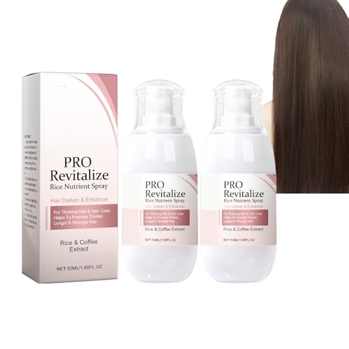 Dyceittdia 2pcs Hair Helper Spray, Spray de arroz para el Cabello, Fortalecedor del Cabello, Nutre e hidrata el Cabello, Spray Acondicionador fortalecedor del Cuero Cabelludo, 2pcs*50ml, hair2