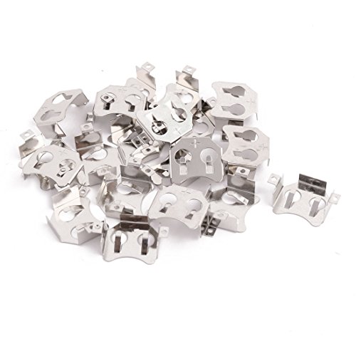 Aexit 20Pcs Placa de Batería LR44/SR44 Metal Plateado miniatura 1