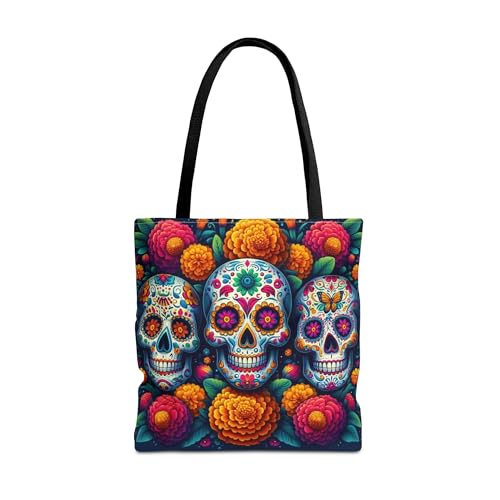 Candy Skulls Tote Bag - Day of the Dead, Halloween, Sugar Skulls, Gothic Bag, Goth Fashion, Spooky Tote